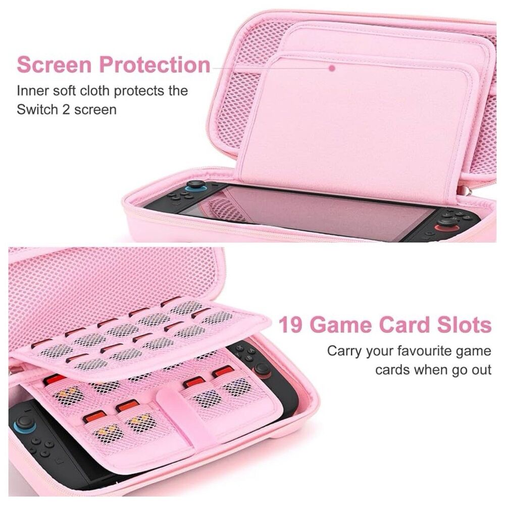 Switch 2 Case Compatible with NS Switch 2 (2025), Carrying Case w/ 19 Game Slots - Picture 4 of 8